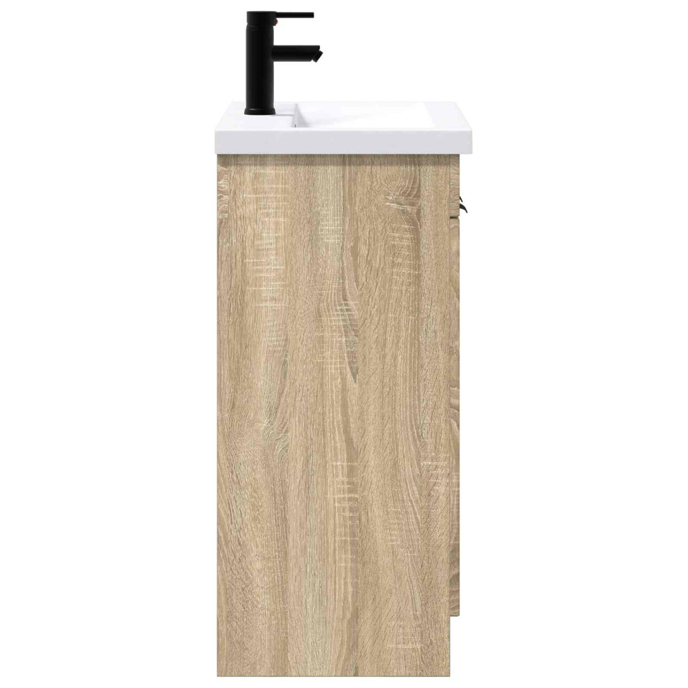 Produktbild för Badrumsmöbelset Sonoma-ek 56 x 37,5 x 81 cm Konstruerat trä
