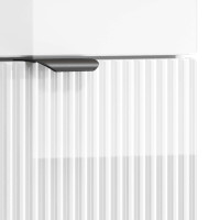 Produktbild för Badrumsmöbelset Vit högglans 56 x 37,5 x 81 cm Konstruerat trä