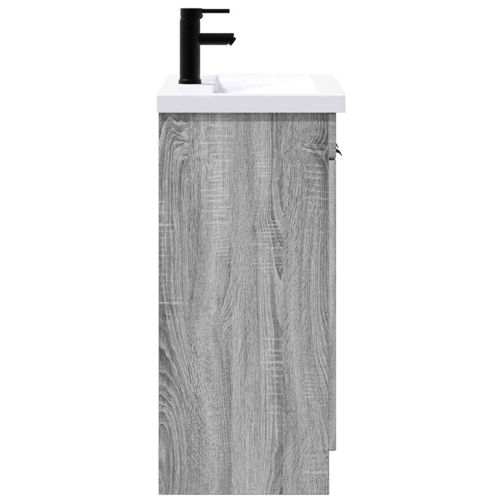 Produktbild för Badrumsmöbelset Grå Sonoma 56 x 37,5 x 81 cm Konstruerat trä