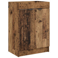 Produktbild för Badrumsmöbelset Gammalt trä 56 x 37,5 x 81 cm Konstruerat trä