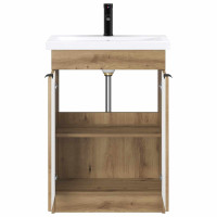 Produktbild för Badrumsmöbelset Artisan-ek 56 x 37,5 x 81 cm Konstruerat trä