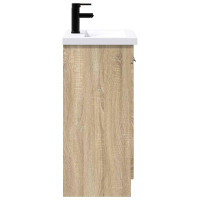 Produktbild för Badrumsmöbelset Sonoma-ek 78,5 x 37,5 x 81 cm Konstruerat trä