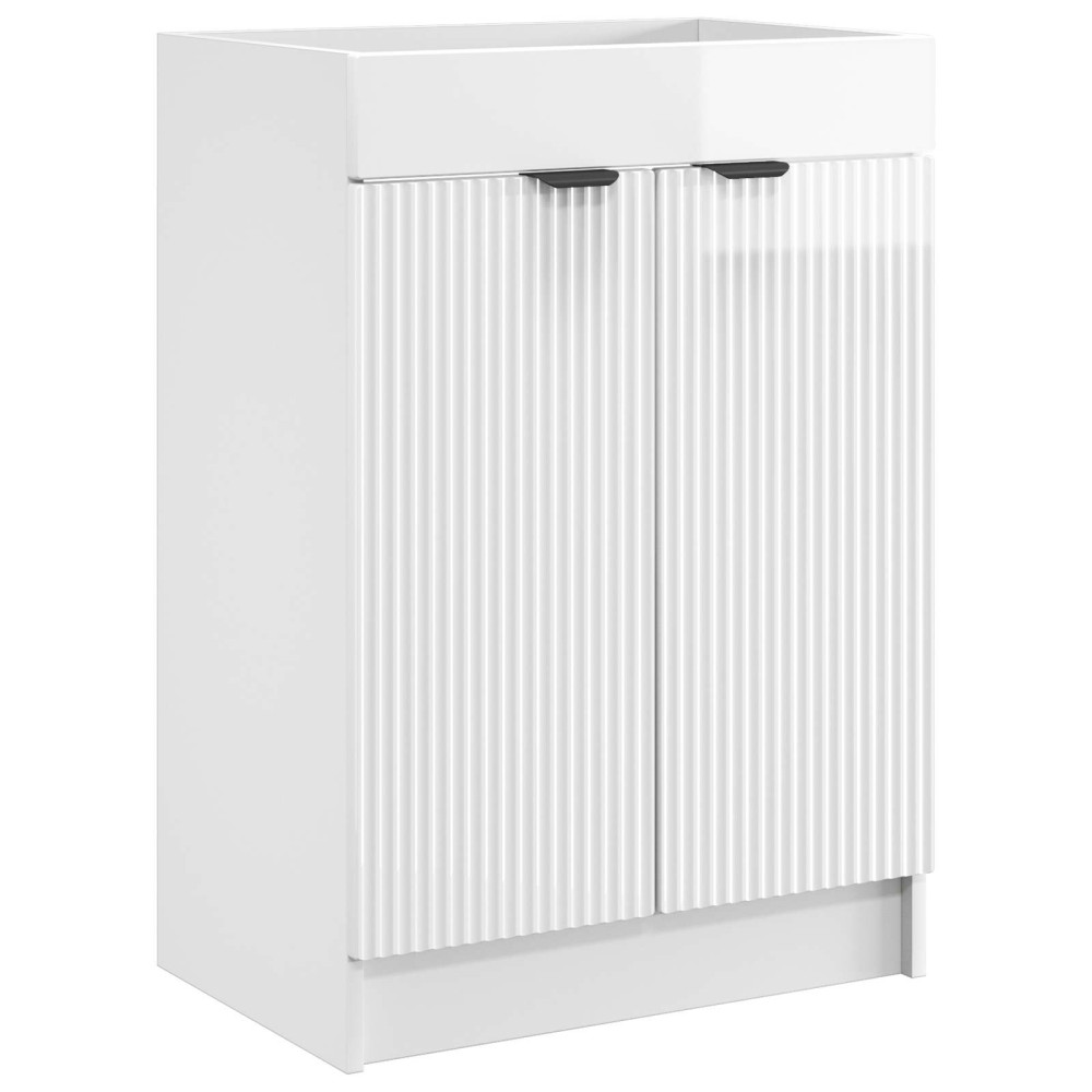 Produktbild för Badrumsmöbelset Vit högglans 78,5 x 37,5 x 81 cm