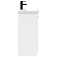 Produktbild för Badrumsmöbelset Vit högglans 78,5 x 37,5 x 81 cm
