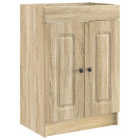 Produktbild för Badrumsmöbelset Sonoma-ek 56 x 37,5 x 81 cm Konstruerat trä