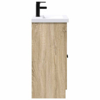 Produktbild för Badrumsmöbelset Sonoma-ek 56 x 37,5 x 81 cm Konstruerat trä