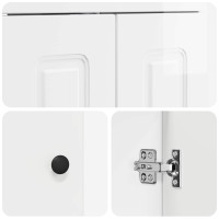 Produktbild för Badrumsmöbelset Vit högglans 56 x 37,5 x 81 cm Konstruerat trä