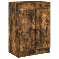 Produktbild för Badrumsmöbelset Rökt ek 56 x 37,5 x 81 cm Konstruerat trä