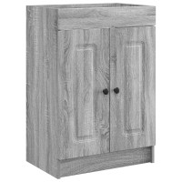 Produktbild för Badrumsmöbelset Grå Sonoma 56 x 37,5 x 81 cm Konstruerat trä