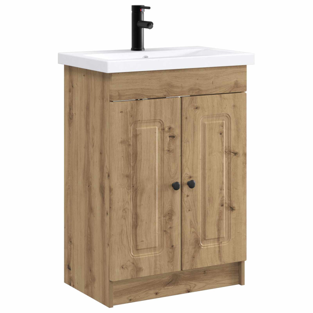 Produktbild för Badrumsmöbelset Artisan-ek 56 x 37,5 x 81 cm Konstruerat trä