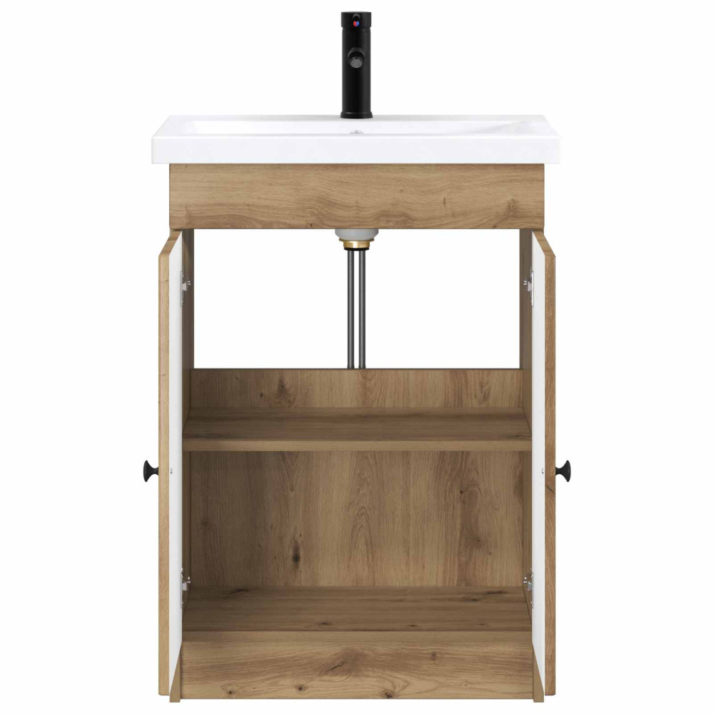 Produktbild för Badrumsmöbelset Artisan-ek 56 x 37,5 x 81 cm Konstruerat trä