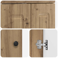 Produktbild för Badrumsmöbelset Artisan-ek 56 x 37,5 x 81 cm Konstruerat trä