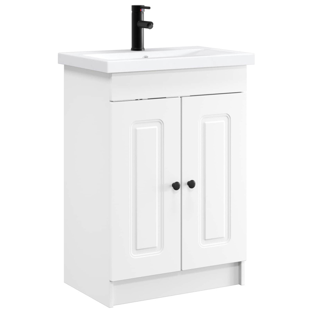 Produktbild för Badrumsmöbelset Vit 78,5 x 37,5 x 81 cm Konstruerat trä