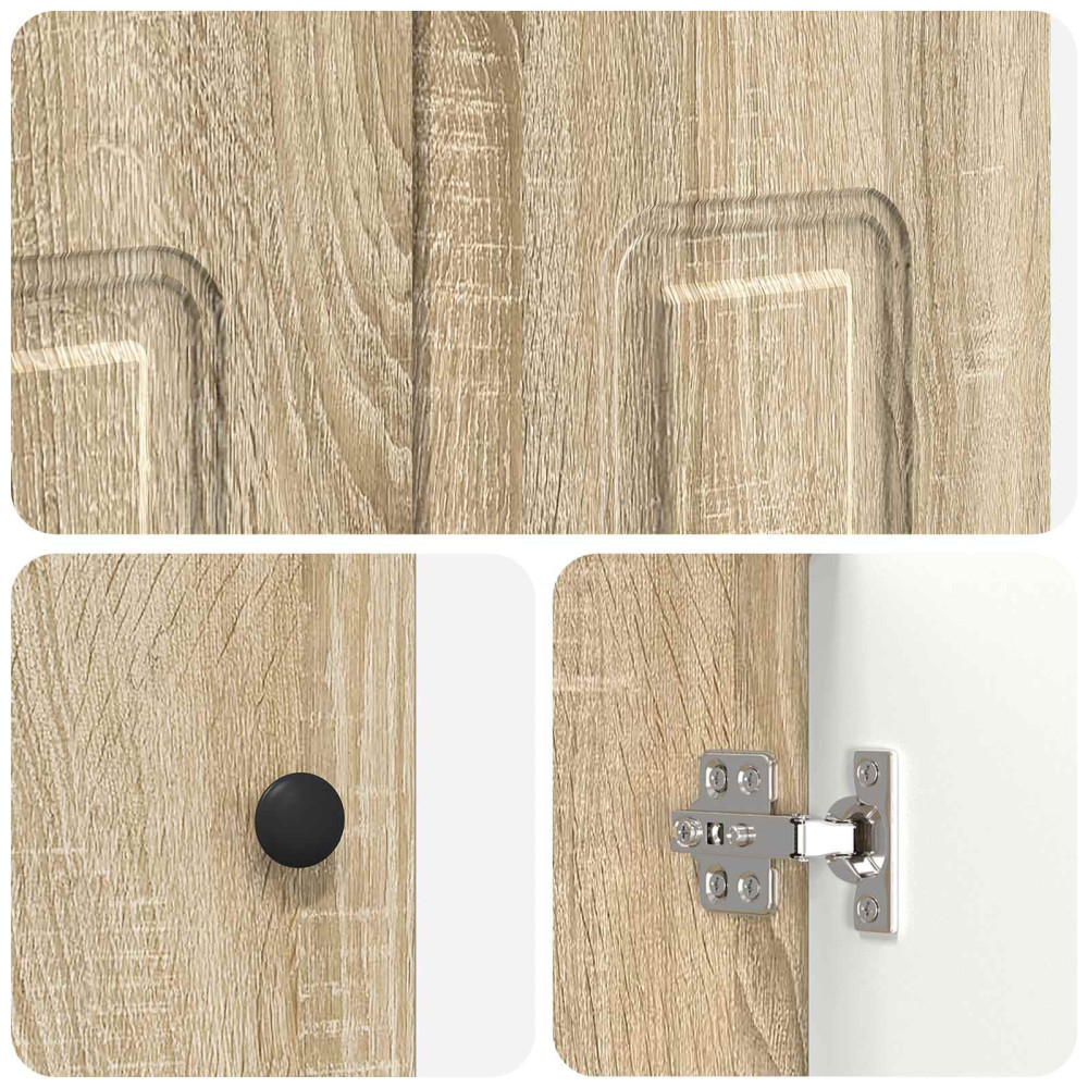 Produktbild för Badrumsmöbelset Sonoma-ek 78,5 x 37,5 x 81 cm Konstruerat trä