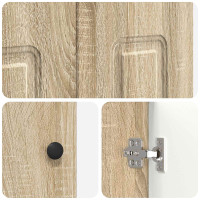 Produktbild för Badrumsmöbelset Sonoma-ek 78,5 x 37,5 x 81 cm Konstruerat trä