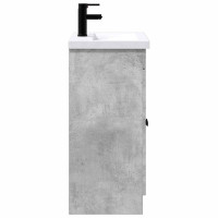 Produktbild för Badrumsmöbelset Betonggrå 78,5 x 37,5 x 81 cm Konstruerat trä