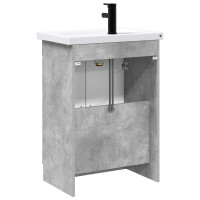 Produktbild för Badrumsmöbelset Betonggrå 78,5 x 37,5 x 81 cm Konstruerat trä