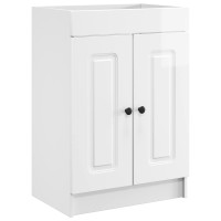 Produktbild för Badrumsmöbelset Vit högglans 78,5 x 37,5 x 81 cm