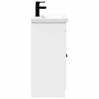 Produktbild för Badrumsmöbelset Vit högglans 78,5 x 37,5 x 81 cm
