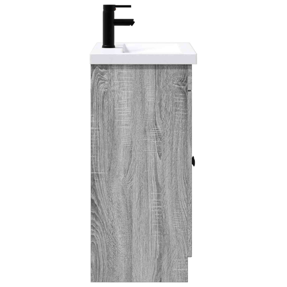 Produktbild för Badrumsmöbelset Grå Sonoma 78,5 x 37,5 x 81 cm Konstruerat trä