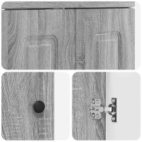 Produktbild för Badrumsmöbelset Grå Sonoma 78,5 x 37,5 x 81 cm Konstruerat trä