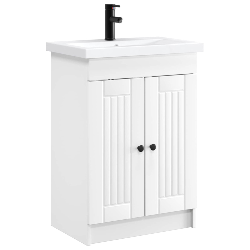 Produktbild för Badrumsmöbelset Vit 56 x 37,5 x 81 cm Konstruerat trä