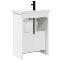 Produktbild för Badrumsmöbelset Vit 56 x 37,5 x 81 cm Konstruerat trä