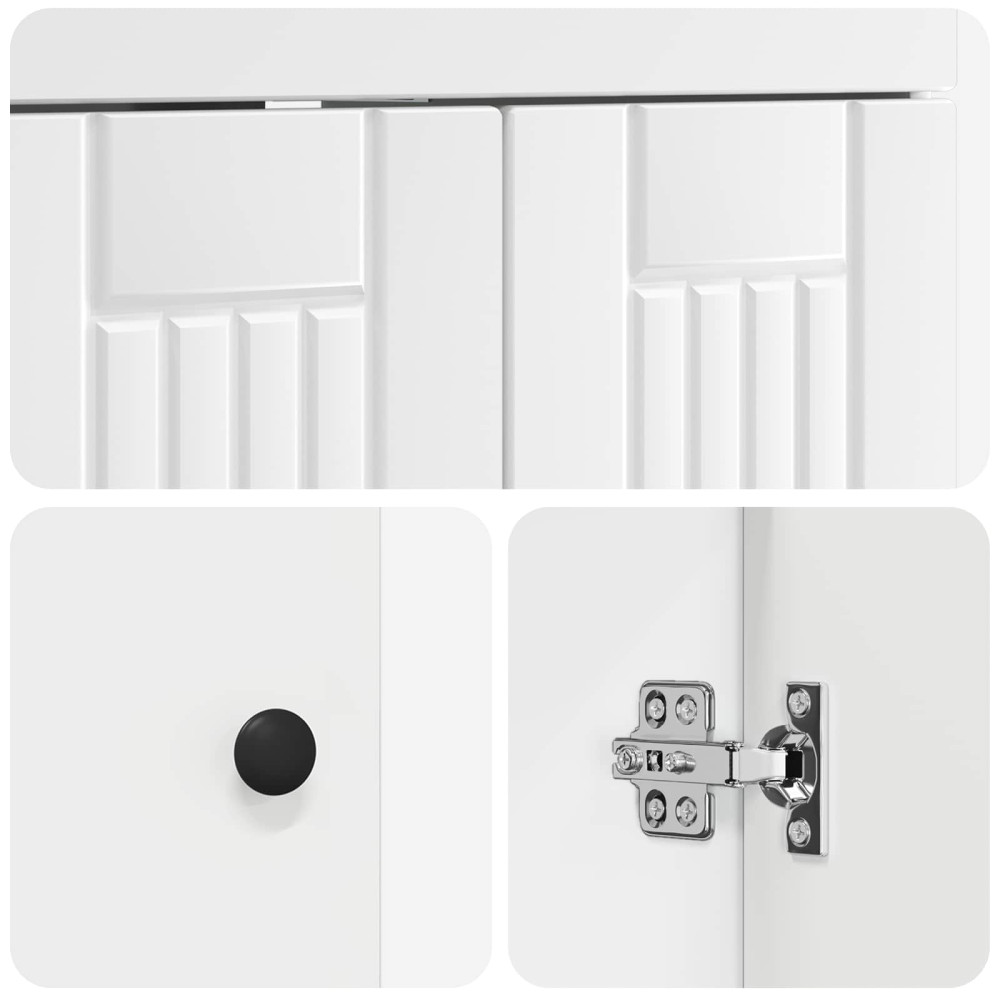 Produktbild för Badrumsmöbelset Vit 56 x 37,5 x 81 cm Konstruerat trä