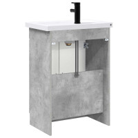 Produktbild för Badrumsmöbelset Betonggrå 56 x 37,5 x 81 cm Konstruerat trä