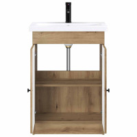 Produktbild för Badrumsmöbelset Artisan-ek 56 x 37,5 x 81 cm Konstruerat trä