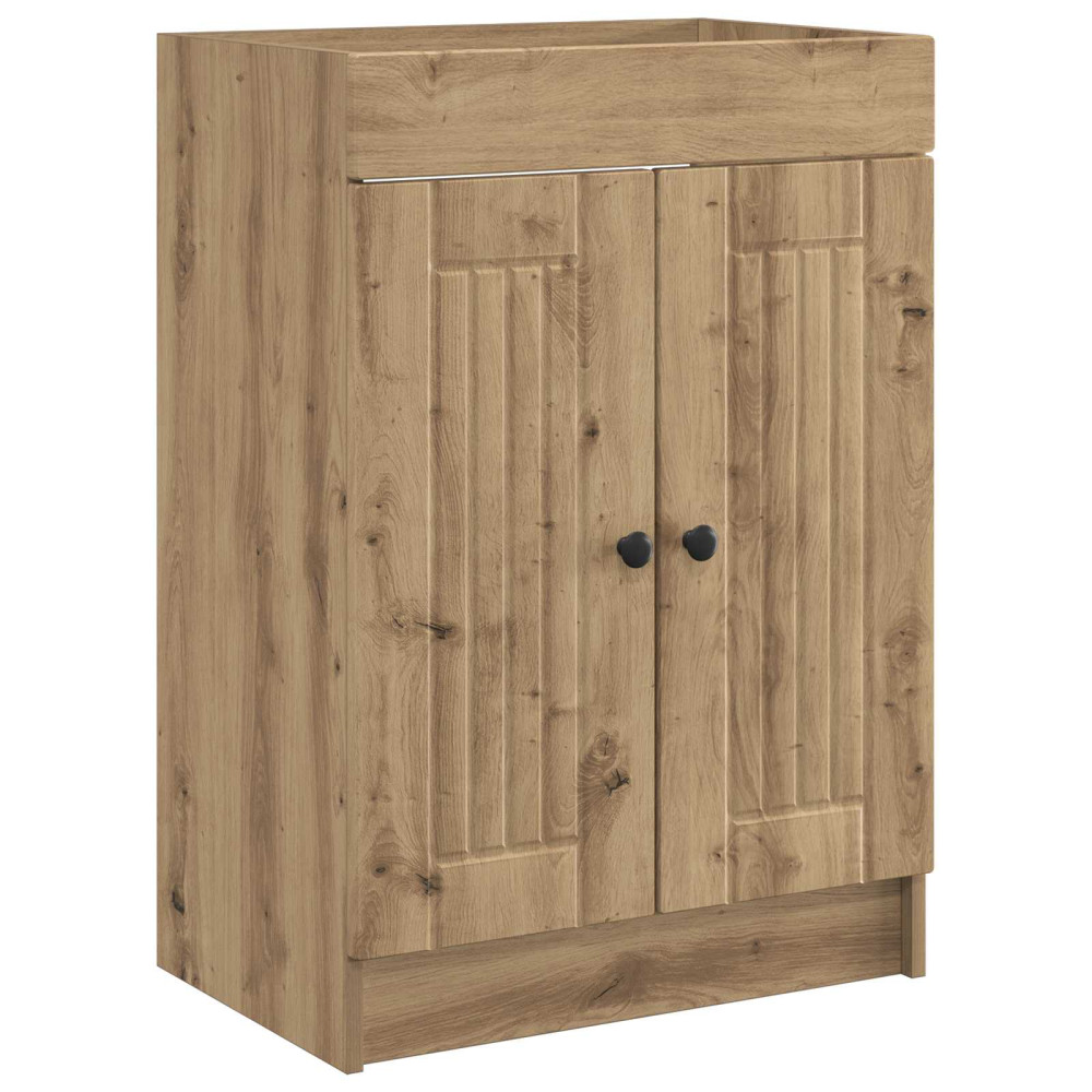 Produktbild för Badrumsmöbelset Artisan-ek 56 x 37,5 x 81 cm Konstruerat trä