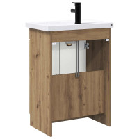 Produktbild för Badrumsmöbelset Artisan-ek 56 x 37,5 x 81 cm Konstruerat trä