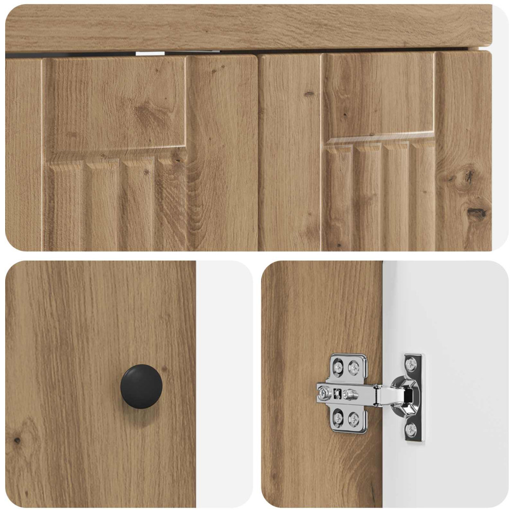 Produktbild för Badrumsmöbelset Artisan-ek 56 x 37,5 x 81 cm Konstruerat trä
