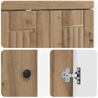 Produktbild för Badrumsmöbelset Artisan-ek 56 x 37,5 x 81 cm Konstruerat trä