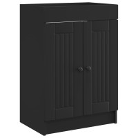 Produktbild för Badrumsmöbelset Svart 78,5 x 37,5 x 81 cm Konstruerat trä