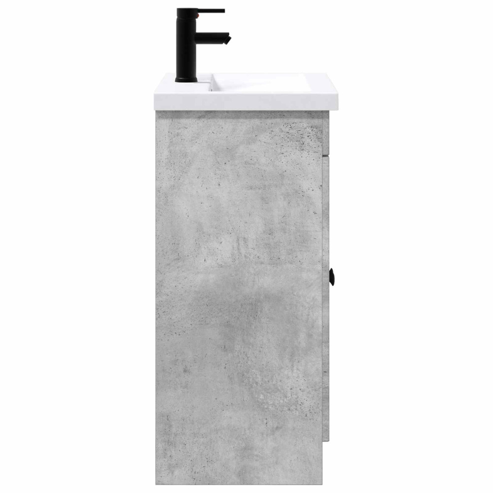 Produktbild för Badrumsmöbelset Betonggrå 78,5 x 37,5 x 81 cm Konstruerat trä