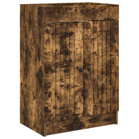 Produktbild för Badrumsmöbelset Rökt ek 78,5 x 37,5 x 81 cm Konstruerat trä