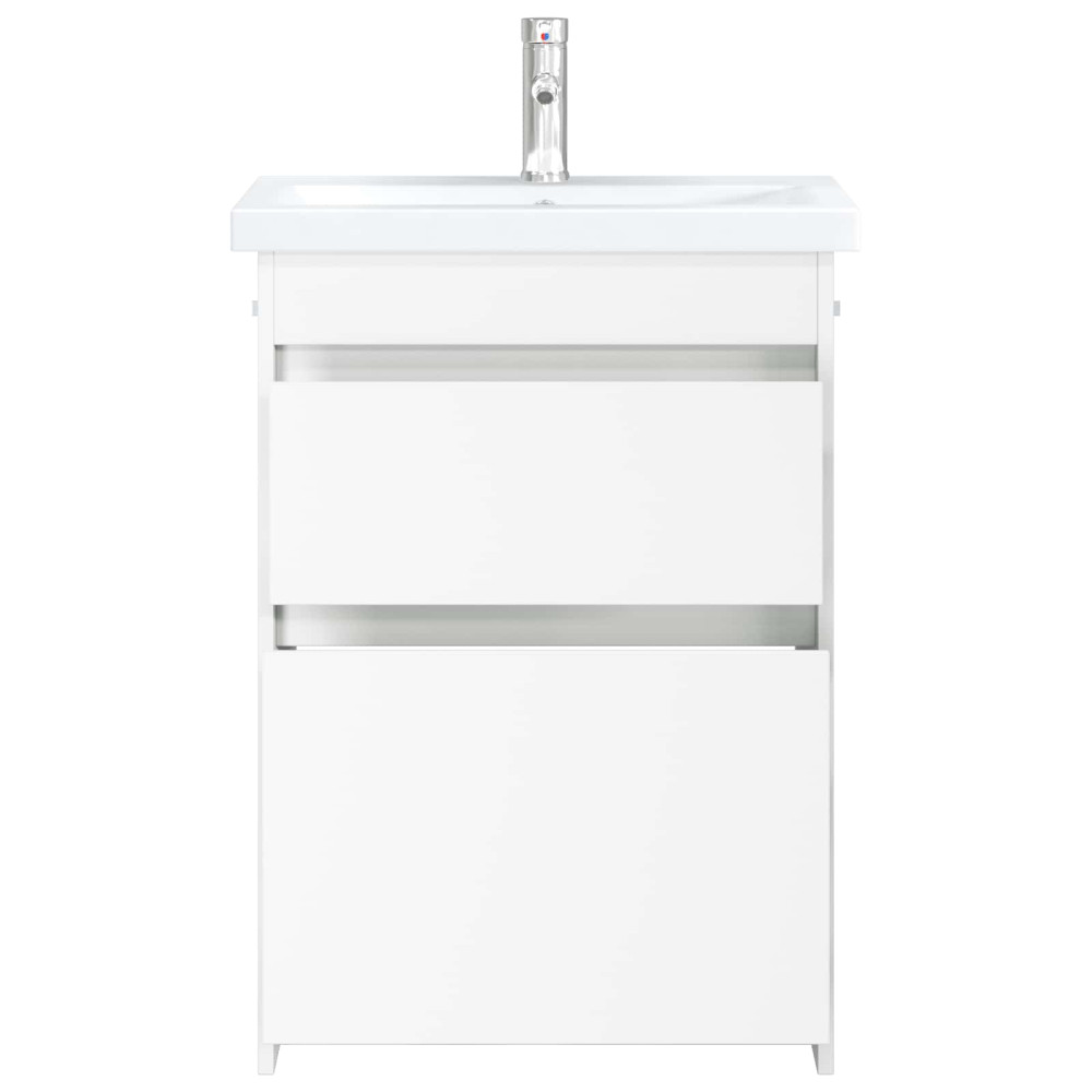 Produktbild för Badrumsmöbelset Vit 61 x 40 x 84,5 cm Konstruerat trä