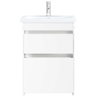 Produktbild för Badrumsmöbelset Vit 61 x 40 x 84,5 cm Konstruerat trä