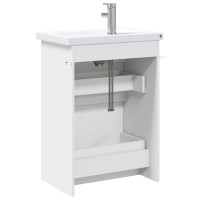 Produktbild för Badrumsmöbelset Vit 61 x 40 x 84,5 cm Konstruerat trä