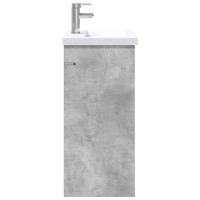 Produktbild för Badrumsmöbelset Betonggrå 61 x 40 x 84,5 cm Konstruerat trä