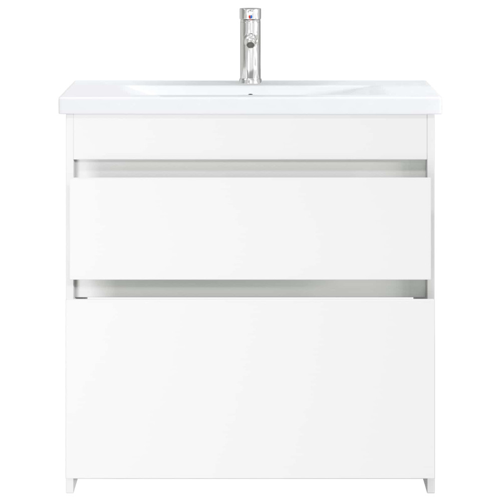 Produktbild för Badrumsmöbelset Vit 81 x 40 x 84,5 cm Konstruerat trä