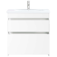 Produktbild för Badrumsmöbelset Vit 81 x 40 x 84,5 cm Konstruerat trä