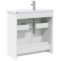Produktbild för Badrumsmöbelset Vit 81 x 40 x 84,5 cm Konstruerat trä