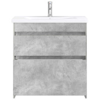 Produktbild för Badrumsmöbelset Betonggrå 81 x 40 x 84,5 cm Konstruerat trä