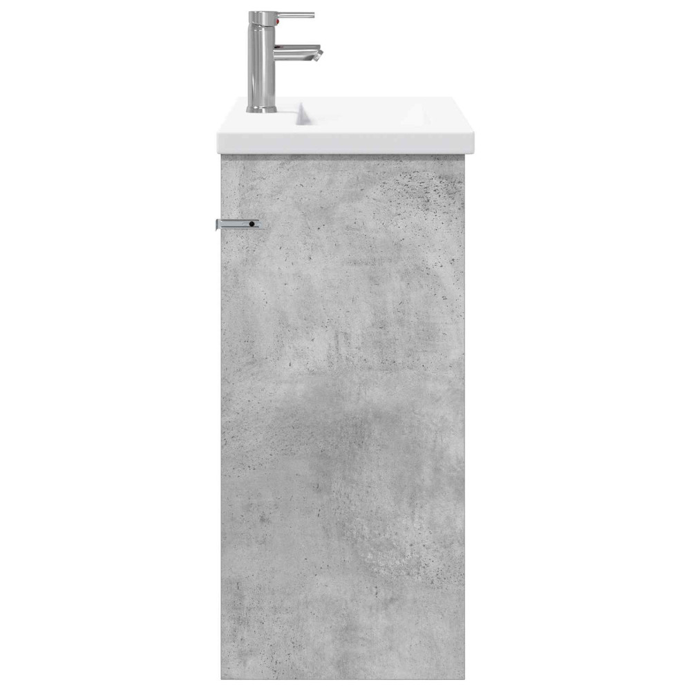 Produktbild för Badrumsmöbelset Betonggrå 81 x 40 x 84,5 cm Konstruerat trä