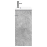 Produktbild för Badrumsmöbelset Betonggrå 81 x 40 x 84,5 cm Konstruerat trä