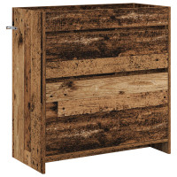 Produktbild för Badrumsmöbelset Gammalt trä 81 x 40 x 84,5 cm Konstruerat trä