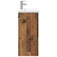 Produktbild för Badrumsmöbelset Gammalt trä 81 x 40 x 84,5 cm Konstruerat trä