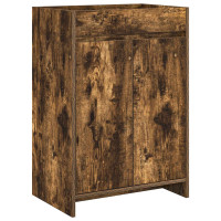 Produktbild för Badrumsmöbelset Rökt ek 61 x 40 x 84,5 cm Konstruerat trä